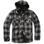 Bunda Brandit Lumberjacket Hooded - černá-šedá, S