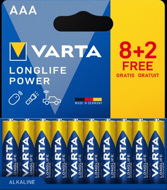 Longlife Power 4903121710 Baterie 8+2 AAA, 10 ks