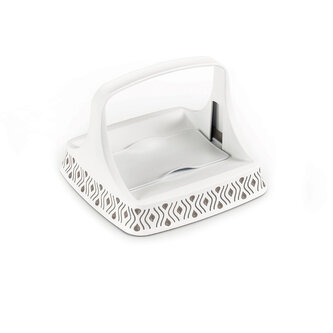 Plochý stojánek na ubrousky Tosca bílý/světle šedý