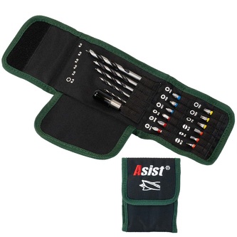 Sada vrtáků do dřeva 18ks + úložná taška se sponou na opasek