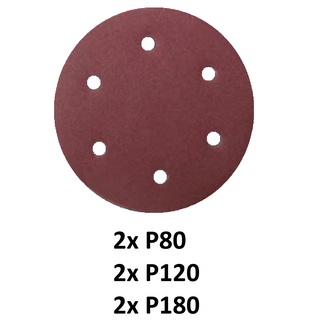 Sada brusných papírů - 2xP80, 2xP120, 2xP180 pro AE3S80 ASIST AE3A045