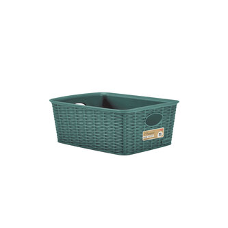 Košík Elegance M, 25x19,5x10cm, vysoký, zelenošedý