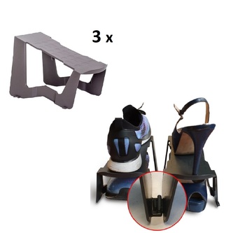 Flip Flap U22TO-KIT Organizér na boty šedohnědý, 3 ks