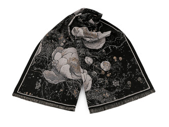 Šátek / šála / pléd typu kašmír 70x185 cm - 1 ks - 16 černá