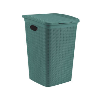 Koš na prádlo 50 l, 38×37×54,5 cm, zelenošedý