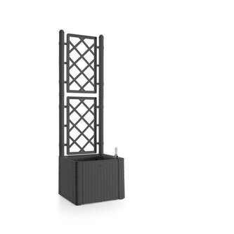 Truhlík samozavlažovací Natural Deluxe 35 l s treláží/mřížkou, antracit