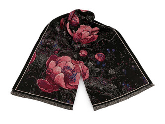 Šátek / šála / pléd typu kašmír 70x185 cm - 1 ks - 15 černá