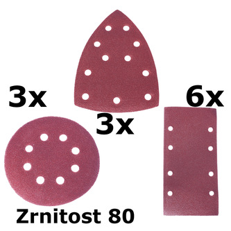 Brusný papír P80 - sada 12ks pro AE3VK20DN ASIST AE3A041