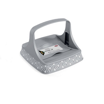 Plochý stojánek na ubrousky Tosca bílý/ šedý