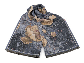 Šátek / šála / pléd typu kašmír 70x185 cm - 1 ks - 11 modrá světlá