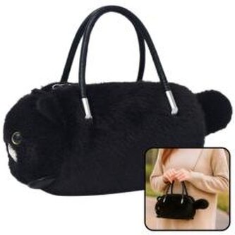 Torebka w kształcie kota czarna