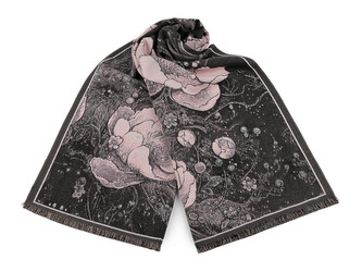 Šátek / šála / pléd typu kašmír 70x185 cm - 1 ks - 13 šedá