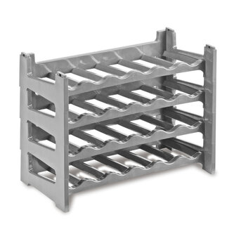 Stojan na víno, 1 police na 6 lahví, stříbrný