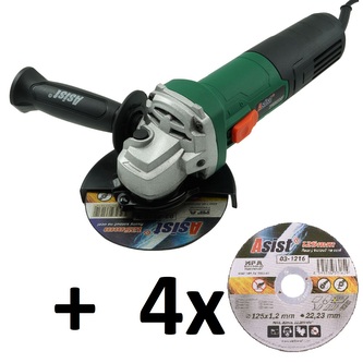 AE3U75DN-1-SAD Úhlová bruska 750 W, 125 mm + 4x kotouč ZDARMA