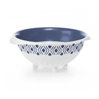 Plastový cedník Tosca, bílý/modrý