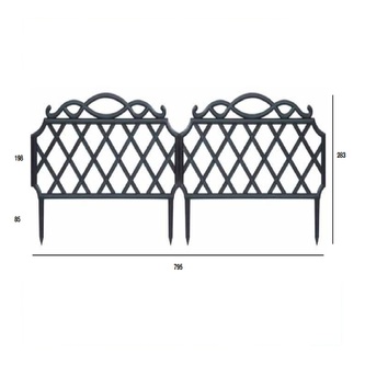 BR02AN Okrasný plot BORDURA GRECA 795x298mm - šedá