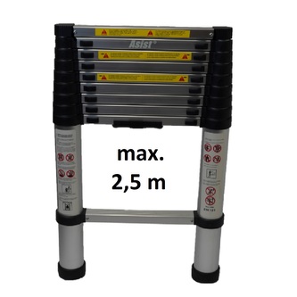 AR99-6250 Teleskopický žebřík-štafle Alu, 2,5 m