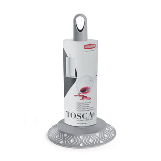 Držák na kuchyňské utěrky Tosca, bílý/šedivý