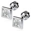 ZB53308 Stříbrné náušnice šroubovací - čtverečky 5,5 mm