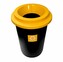 Koš na tříděný odpad plast 50 l kulatý ŽLUTÝ