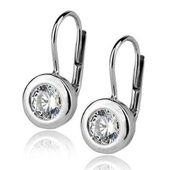 ZB3659 Stříbrné náušnice se zirkonem