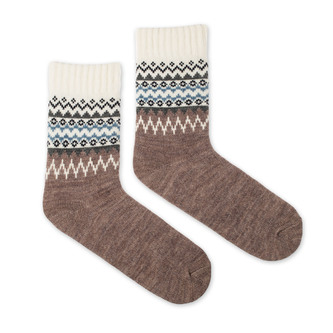 Vlněné ponožky Vlnáč Severka hnědé base_color M (39-42)