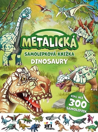 Metalická samolepková knižka - Dinosaury