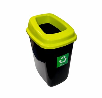 Koš na tříděný odpad plast 28 l hranatý ZELENÝ