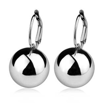 ZB3425 Stříbrné náušnice koule 14 mm