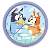 Dětské nástěnné hodiny BLUEY modro-fialové 25 cm