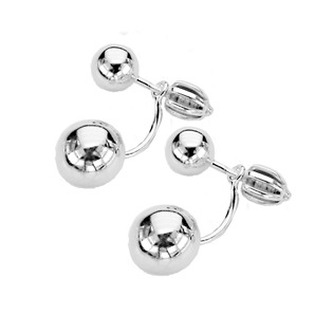 ZB3190 Stříbrné šroubovací zanáušnice kuličky