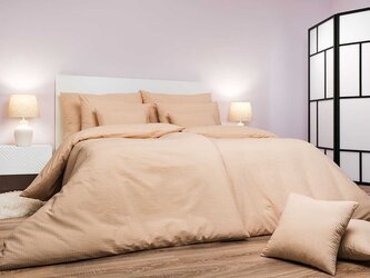 Povlečení krep Béžový UNI 140x200, 70x90 cm II.jakost