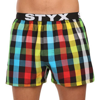 Pánské trenky Styx sportovní guma vícebarevné (B0106) XL