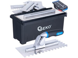 Hladítko nerez zubové 280×115 mm, sada 8 dílů - GEKO