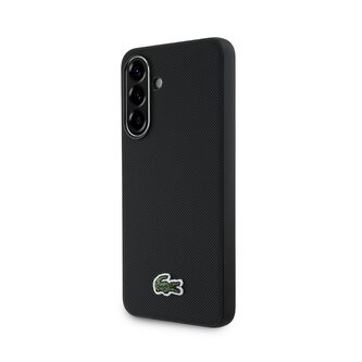 Lacoste Iconic Petit Pique Woven Logo MagSafe Zadní Kryt pro Samsung Galaxy A56 Black