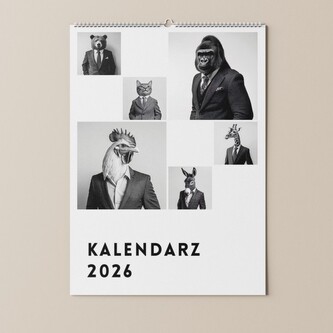 Kalendarz 2026 Zwierzęta w garniturach