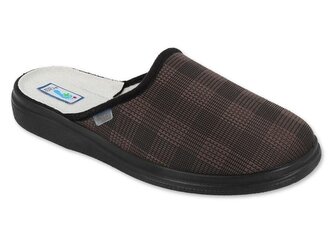 132M017 -Befado Dr.ORTO - pantofle pánské, hnědé káro 132M017_46