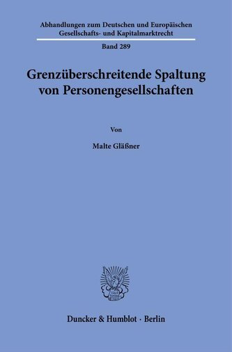 Grenzüberschreitende Spaltung von Personengesellschaften