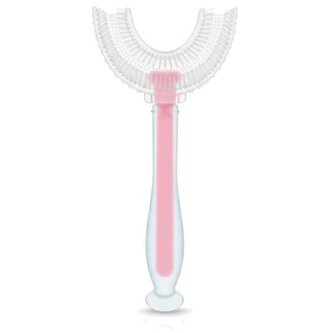 2322 SZCZOTECZKA SILIKONOWA "U" DO ZĘBÓW RÓŻOWA BL232