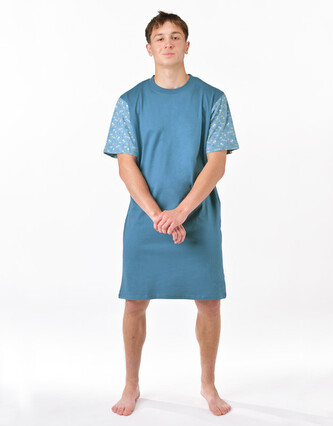 Pánská noční košile Gino modrá (79202-MGADxA) M