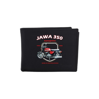 Kožená peněženka Striker Jawa 350 Konopnice - černá