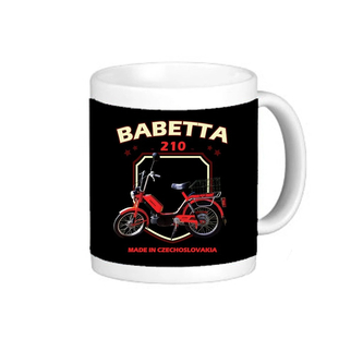 Hrnek Striker Babetta 210 - černý-bílý