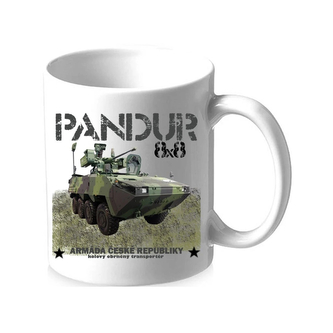 Hrnek Striker znak AČR transportér Pandur 8x8 - bílý