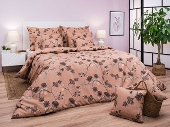 Povlečení krep Klaudie světle hnědá 140x200, 70x90 cm II.jakost