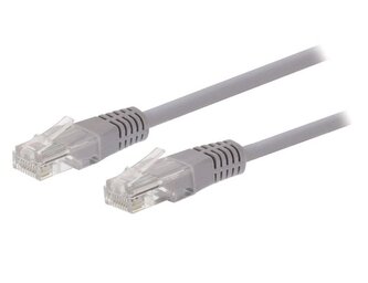 C-TECH patchcord Cat5e, UTP, šedý, 2m