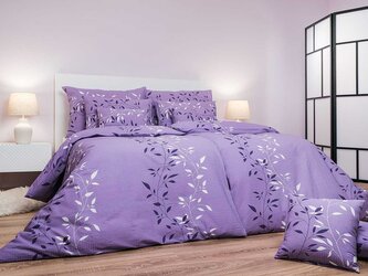 Povlečení krep Mandevila fialová 140x200, 70x90 cm II.jakost