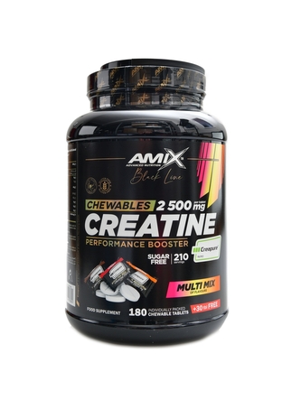 Amix - Black line Creatine creapure 2500mg chewable tabs zero sugar 210 tablet multiflavors
