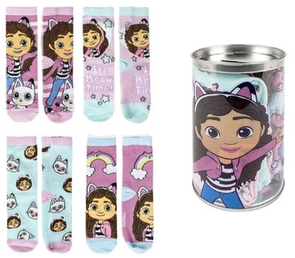 Dětské ponožky Netflix|Gabby's dollhouse|Gábinin kouzelný domek: Gábi s kočkou set 4 párů (EU 27-30)