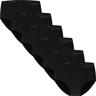 6PACK dámské kalhotky Gianvaglia bezešvé černé (3008) S/L