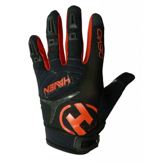 Rukavice dlouhoprsté Haven Demo Long - černé-červené, XXL